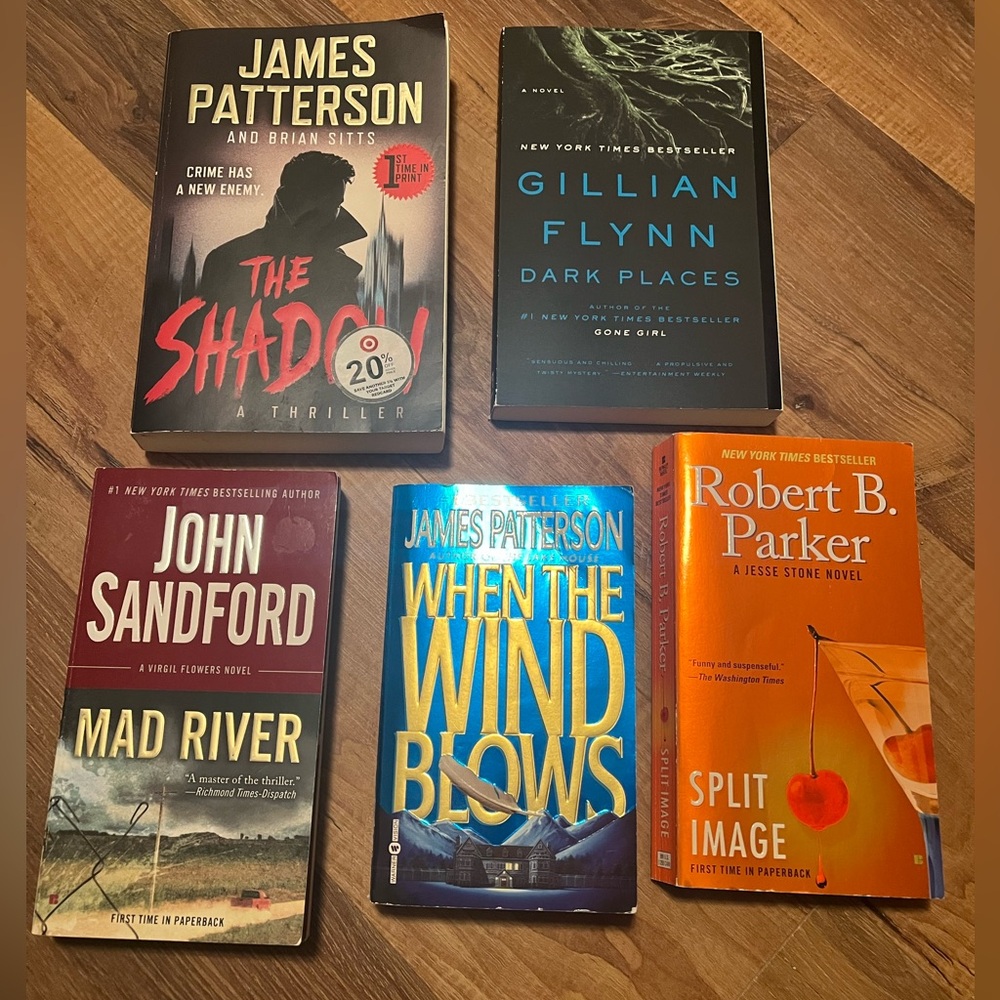 Thriller and Mystery Books set of 5